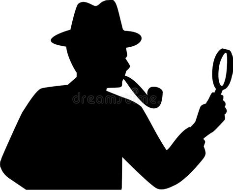 Detective Silhouette Vector Stock Vector - Illustration of surveillance ...