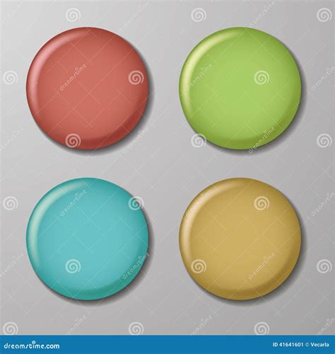 Blank color badges buttons stock vector. Illustration of clipping ...