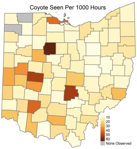 Coyotes In Ohio Map - Map Of Western Hemisphere