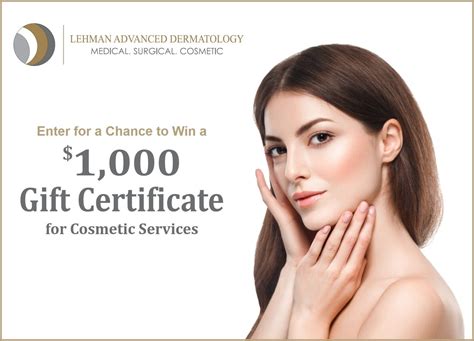 Win $1,000 Gift Certificate for Cosmetic Services from Lehman Advanced ...