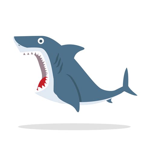 Big cute shark with open mouth vector 2484487 Vector Art at Vecteezy