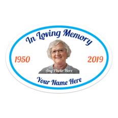 "In Loving Memory" Decals & Stickers - Customizable