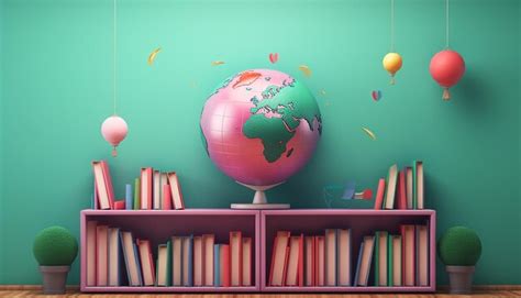 Premium AI Image | Minimal 3D World teacher's day creative poster design