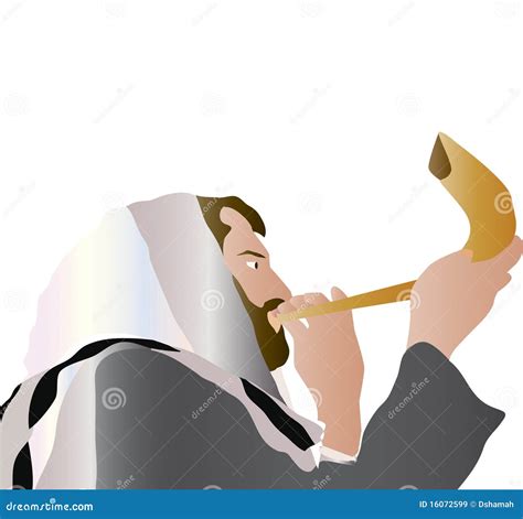 Shofar Blowing Graphic Vector. | CartoonDealer.com #86066373