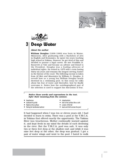 Deep Water | PDF | Swimming | Swimming Pool