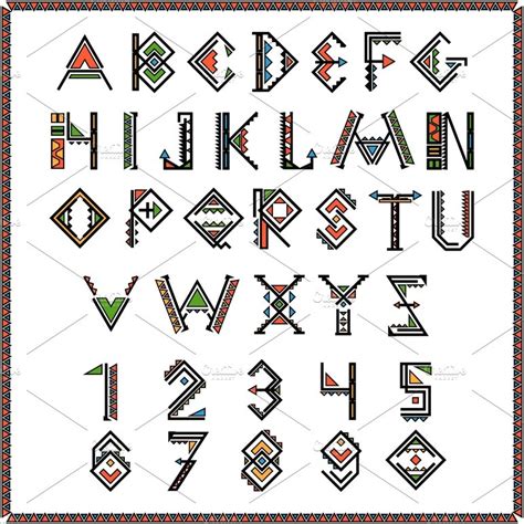 Native american indian font | Pre-Designed Illustrator Graphics ...