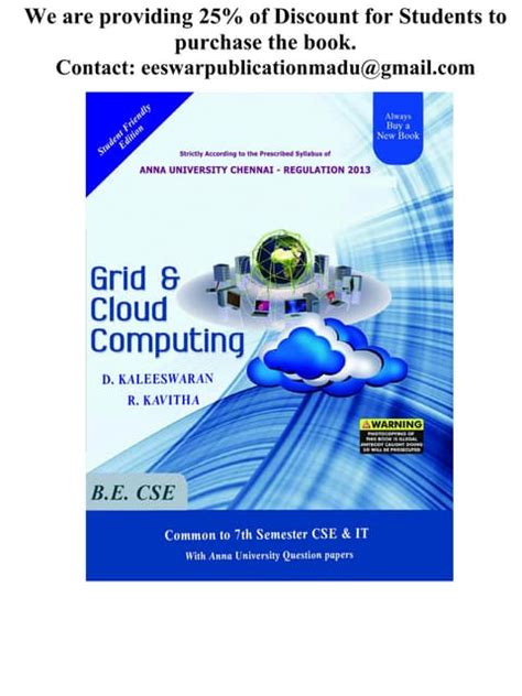 Cs6703 grid and cloud computing book | PDF