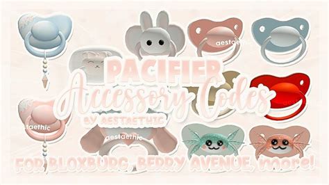 BABY TODDLER PACIFIER CODES for bloxburg & berry avenue! PT.1 #roblox #bloxburg #berryavenue ...