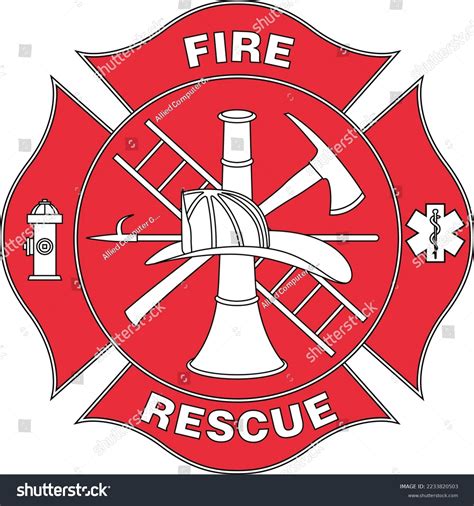 Fire Rescue Logo Vector Illustration Stock Vector (Royalty Free ...