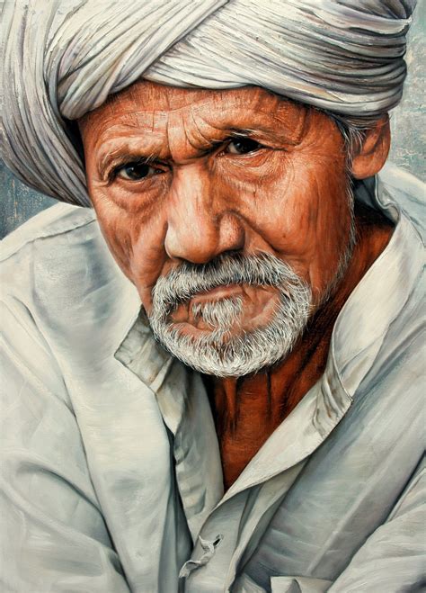 Old Man Face Painting at PaintingValley.com | Explore collection of Old ...