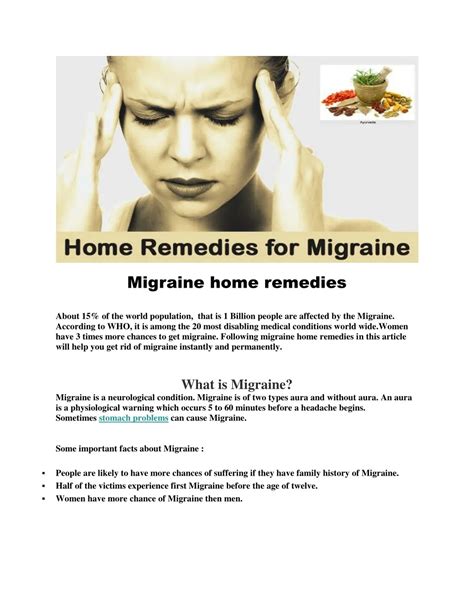 PPT - THESE MIGRAINE HOME REMEDIES WILL GIVE YOU RELIEF INSTANTLY ...