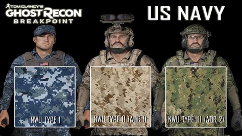 US NAVY SEALS Camouflages | NWU Types | AOR | Digital Pattern | Navy ...