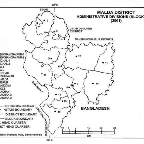 Location Map of the Study Area: Malda District | Download Scientific ...