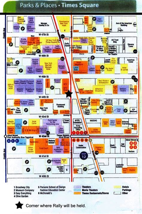 Detailed Map Of Times Square