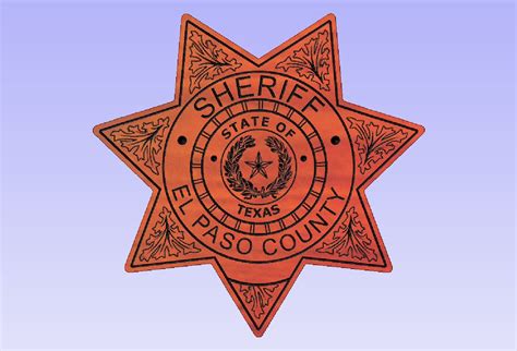 El Paso County Sheriff Badge Vector - Etsy