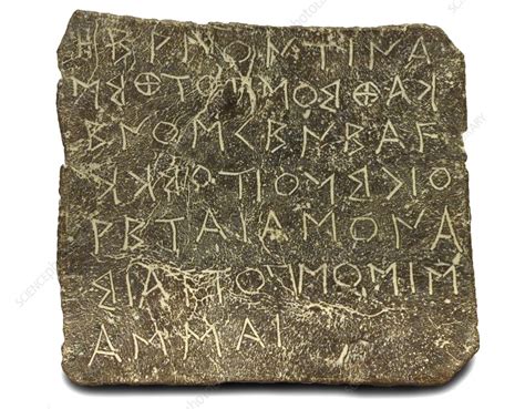 Ancient Dodona Oracle tablet. - Stock Image - C058/7265 - Science Photo ...