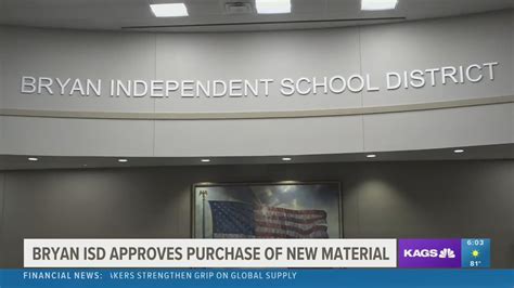 Bryan ISD approves purchase of new instructional materials | kagstv.com