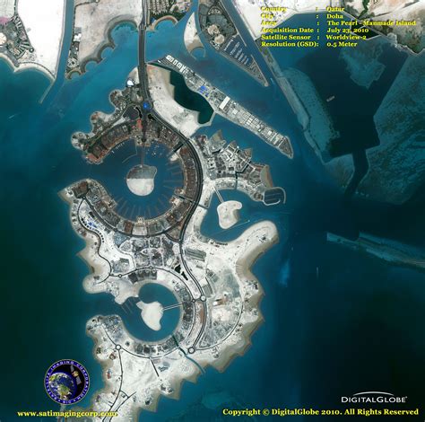 Map of Middle East The Pearl - Qatar | Satellite Imaging Corp