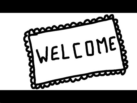 Welcome Mat Clipart Black And White