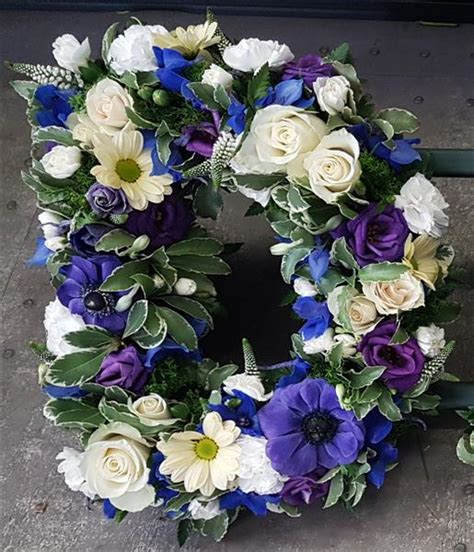 DAD Tribute Blue & White | Rays Florist Funeral Flowers 01252311966