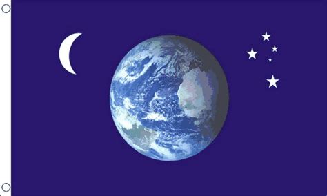 Earth, Moon and Stars Flag (Medium) - MrFlag