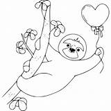 Cartoon Sloth Coloring Pages Sketch Page sketch template