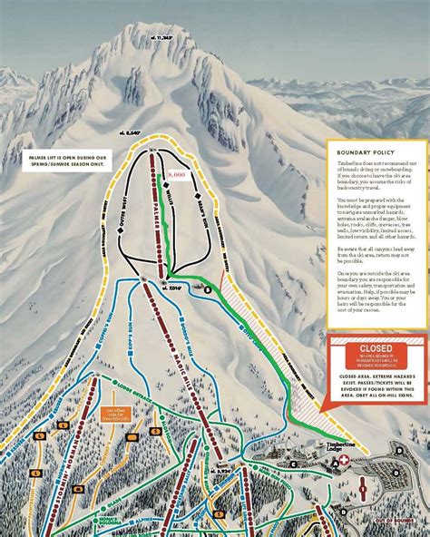 Timberline Lodge Snowshoe Trail Map