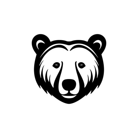 Premium Vector | Vector logo featuring a black and white bear