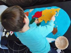 Nuestro mapamundi de fieltro (sin coser) – Our felt world map (no-sew) Montessori Geography ...