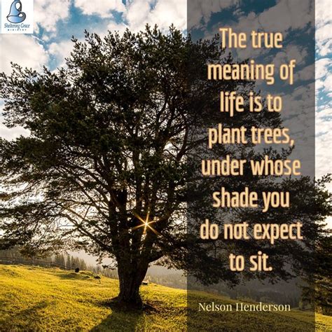 "The true meaning of #life is to plant trees, under whose shade you do not expect to sit ...