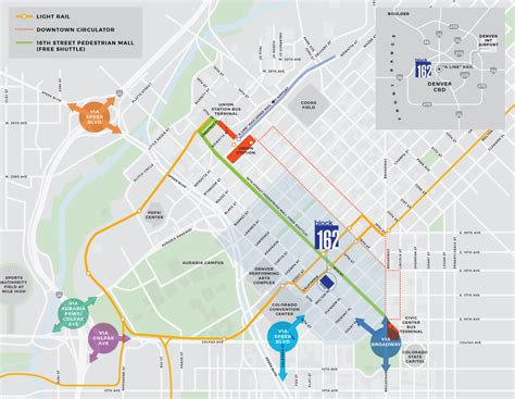 Denver 16th Street Mall Map - Maping Resources