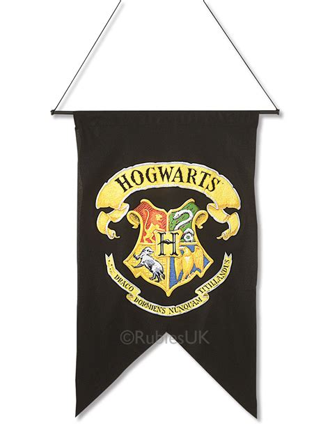 Harry Potter™ Hogwarts-Flagge Wappen Dekoration schwarz-gelb 76,2x50,8x35,6cm , günstige ...