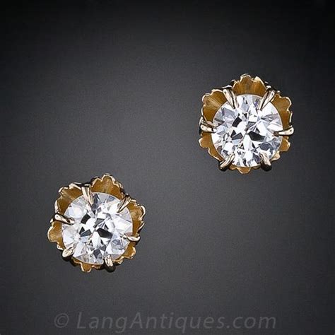 Antique Diamond Stud Earrings