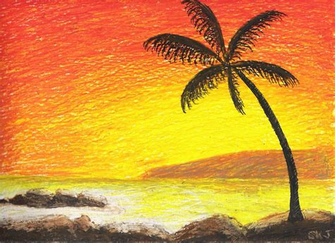 Sunset scenery with oil pastels Chalk Pastel Art, Pastel Artwork, Oil Pastel Paintings, Oil ...