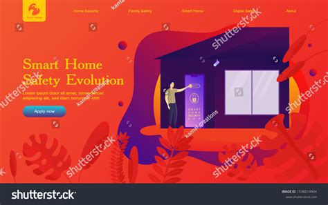 Creative Website Template Layout Smart Home Stock Vector (Royalty Free) 1538014904 | Shutterstock