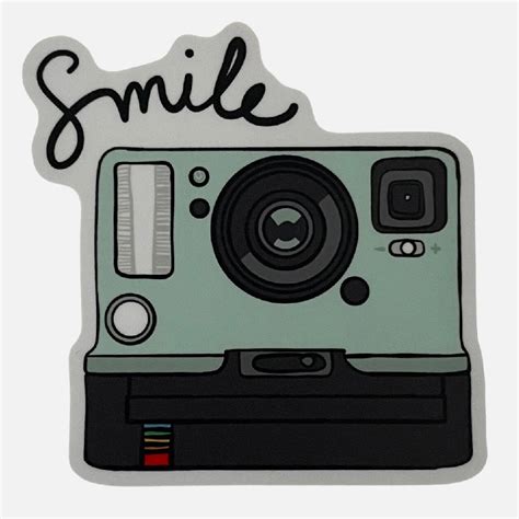 Sticker - Smile Polaroid Camera – Duly Noted Stationery