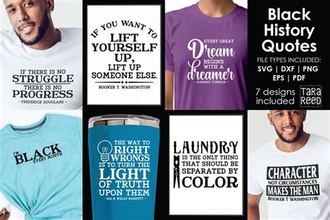 7 Black History Quotes SVG for Cricut and Silhouette