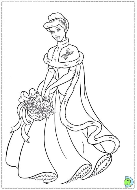 Christmas Disney Princess Coloring page- DinoKids.org