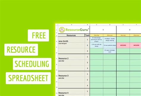 Sample, Example & Format Templates: 9+ Resource Planning Spreadsheet ...