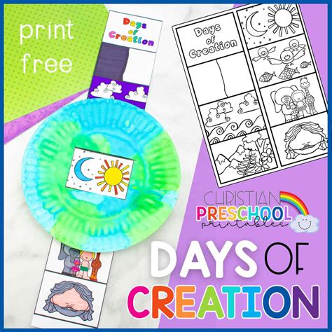 Creation Preschool Printables - Christian Preschool Printables