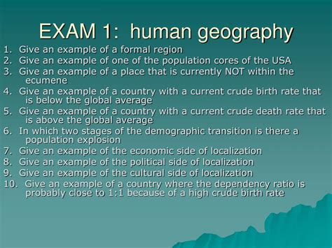 Three Examples Of Human Geography