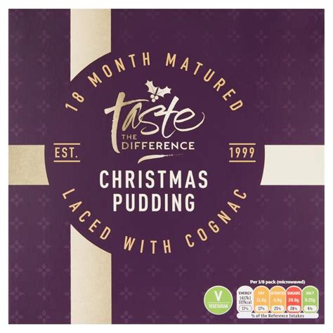 Sainsbury's Christmas Pudding Laced with Cognac, Taste the Difference ...