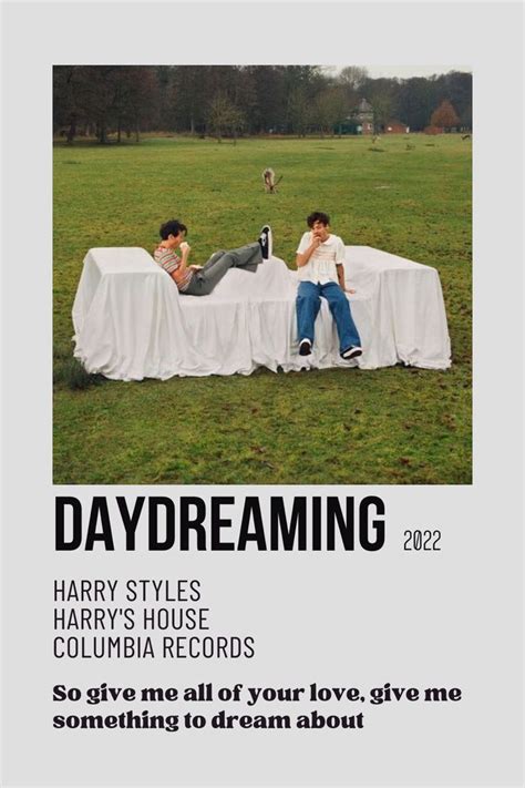 daydreaming by harry styles (harry’s house) minimal aesthetic polaroid poster