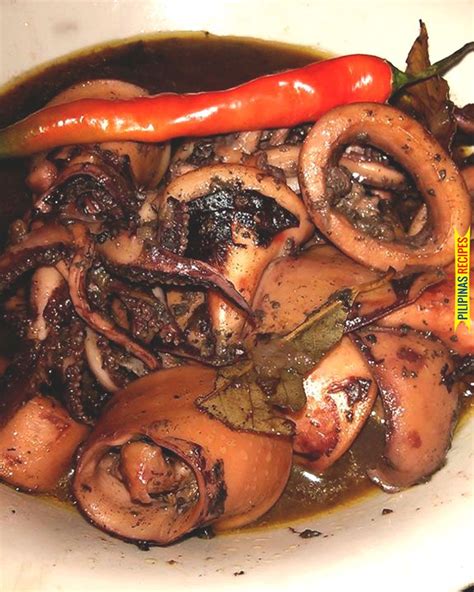 Adobong Pusit Recipe (Squid Adobo) | Recipe | Pusit recipe, Adobong ...