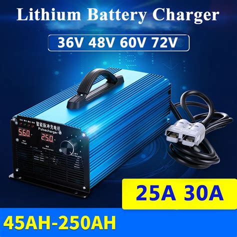 Adjustable smart charger for 48V 68V 72V Lifepo4 Li ion 45 250Ah ...