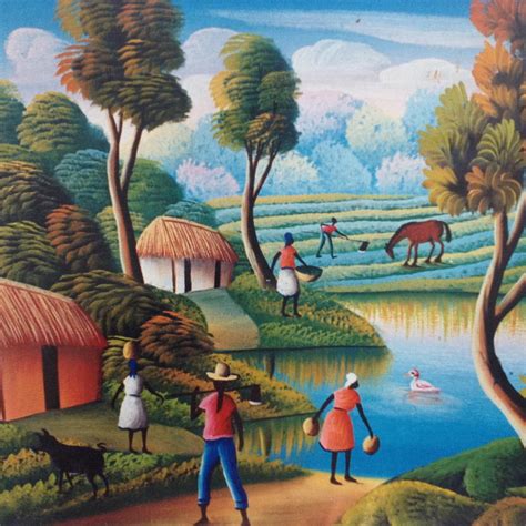 Haitian landscape. Painting by Haitian artist - Fine Art America