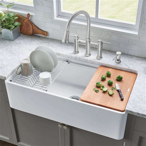 Blanco Profina 36" Fireclay Workstation Farmhouse Sink with Accessorie – The Sink Boutique