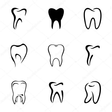 Vector conjunto de iconos de los dientes — Vector de stock © annexs #68745829