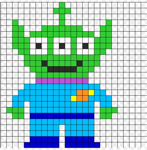 Alien Pixel Art In Pixel Art Grid Pixel Art Pattern Pixel Art | The ...