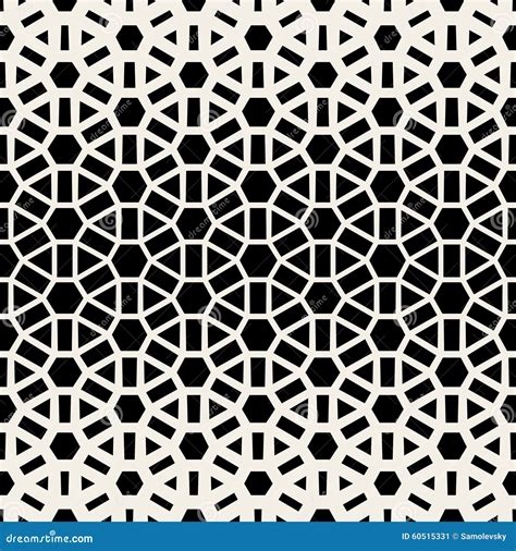 Vector Seamless Black & White Geometric Grid Halftone Pattern Stock Vector - Illustration of ...